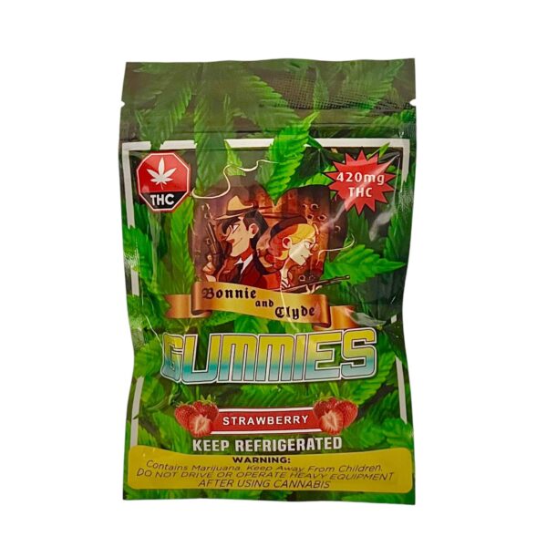 BONNIE & CLYDE GUMMIES - (420-MG-THC) STRAWBERRY