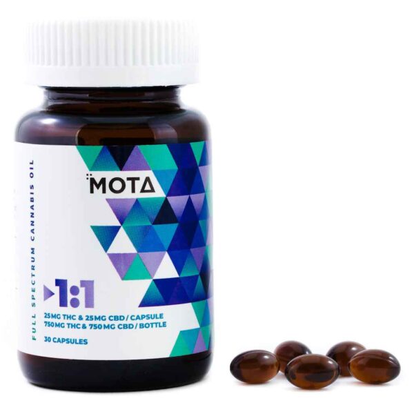 MOTA - CAPSULES 1:1 (750-MG-THC + 750-MG-CBD)