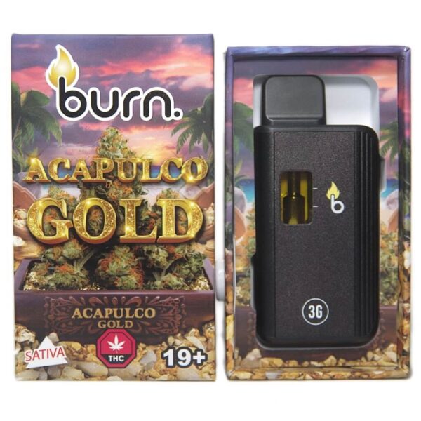 BURN DISPOSABLE VAPE – ACAPULCO GOLD (3 GRAM)