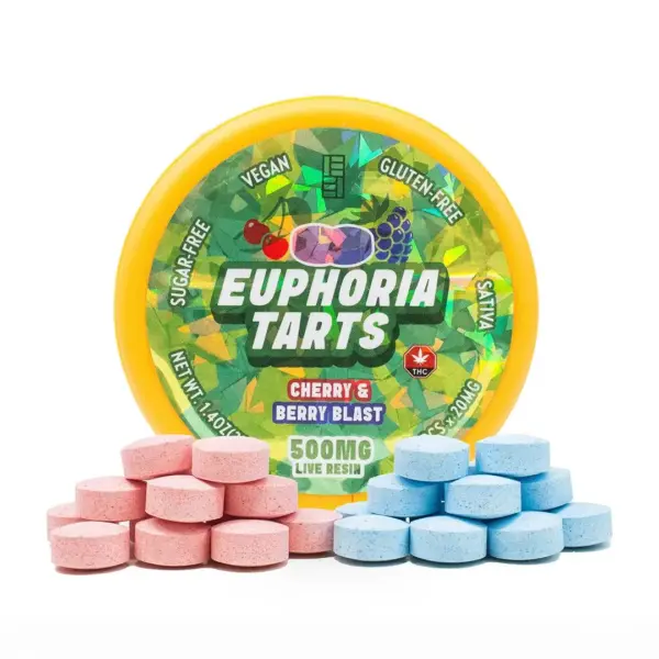 EUPHORIA TARTS - (500-MG-THC) CHERRY & BERRY BLAST SATIVA