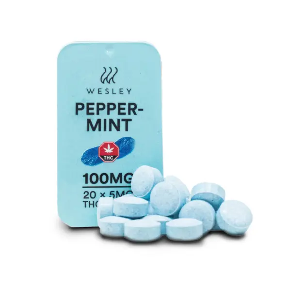 WESLEY MINTS - (100-MG-THC) PEPPERMINT