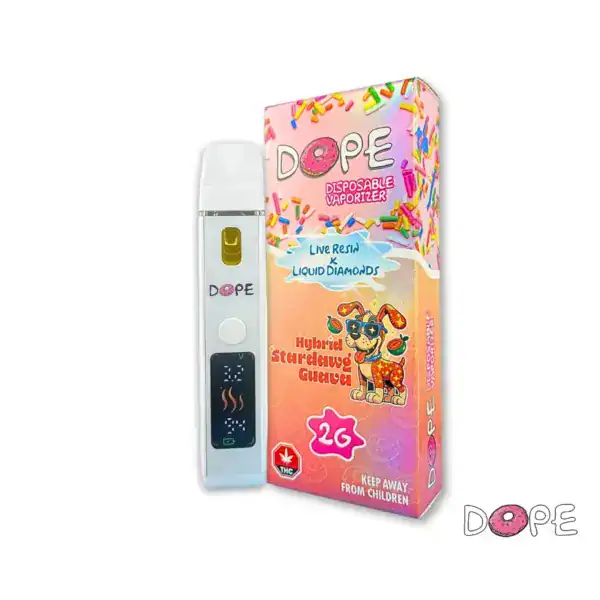 DOPE LIQUID DIAMONDS X LIVE RESIN DISPOSABLE VAPE - STARDAWG GUAVA (2 GRAM)