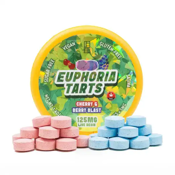 IMG_0329 EUPHORIA TARTS - (125-MG-THC) CHERRY & BERRY BLAST SATIVA