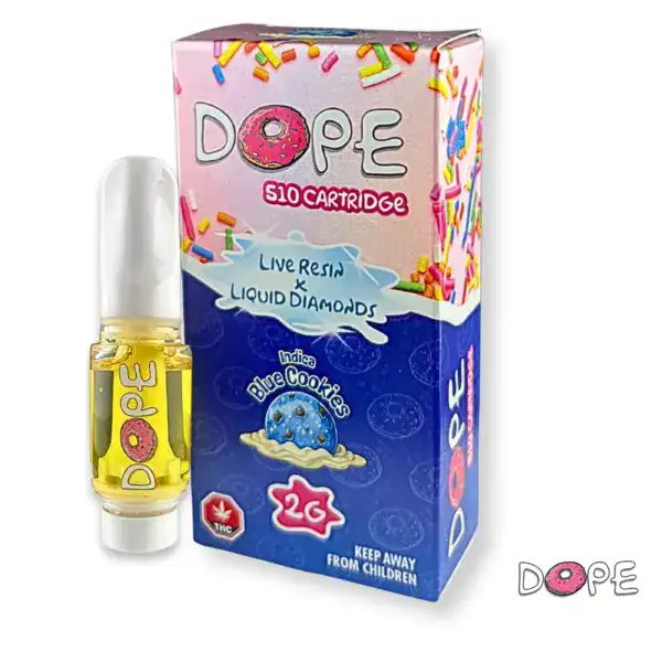 DOPE LIVE RESIN X LIQUID DIAMONDS VAPE CART - BLUE COOKIES (2 GRAM)
