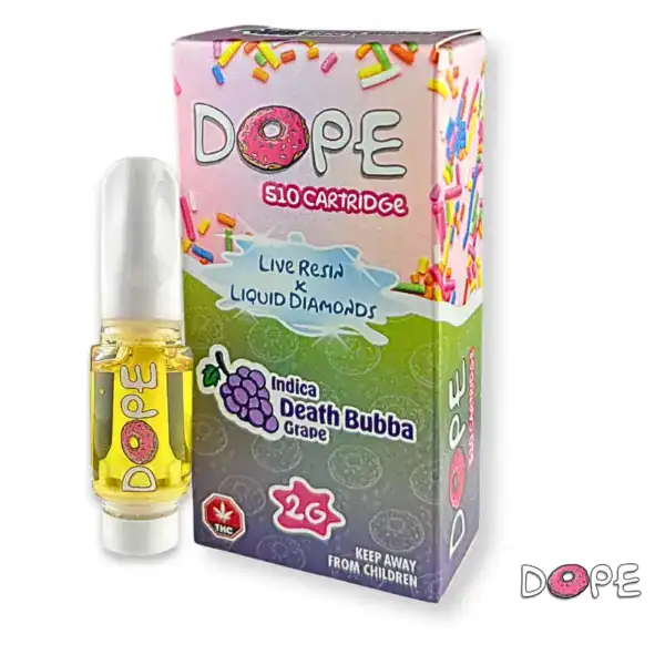DOPE LIVE RESIN X LIQUID DIAMONDS VAPE CART - DEATH BUBBA GRAPE (2 GRAM)