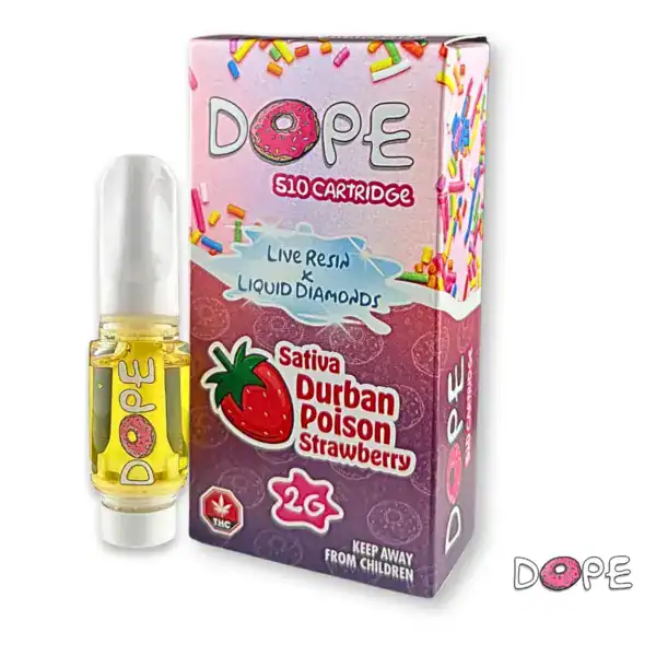 DOPE LIVE RESIN X LIQUID DIAMONDS VAPE CART - DURBAN POISON STRAWBERRY (2 GRAM)