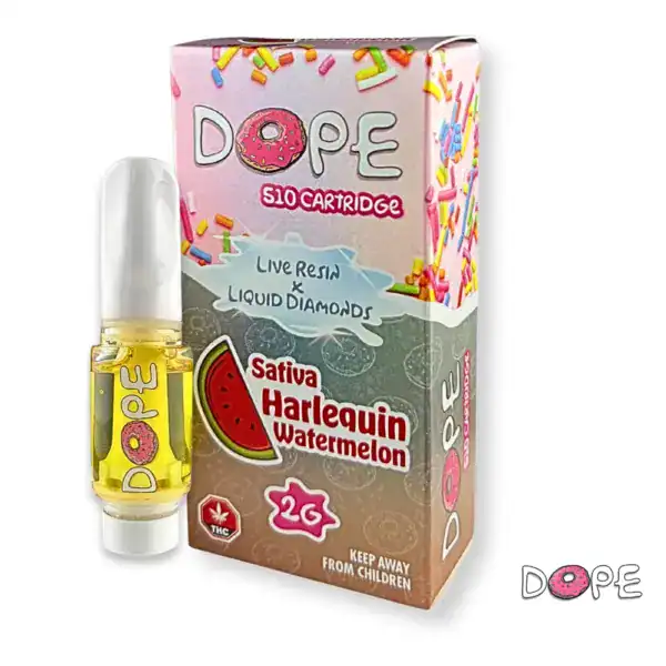 DOPE LIVE RESIN X LIQUID DIAMONDS VAPE CART - HARLEQUIN WATERMELON (2 GRAM)