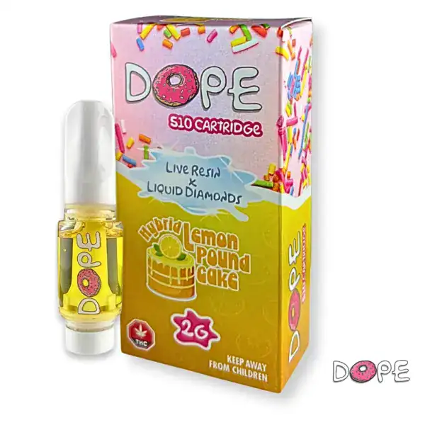 DOPE LIVE RESIN X LIQUID DIAMONDS VAPE CART - LEMON POUND CAKE (2 GRAM)