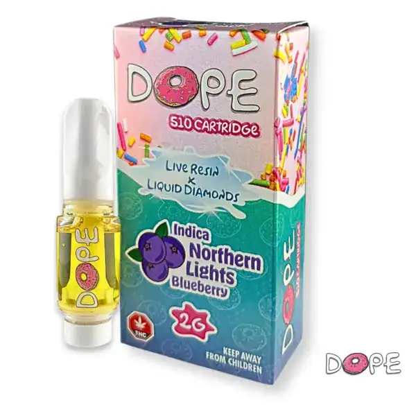 DOPE LIVE RESIN X LIQUID DIAMONDS VAPE CART - NORTHERN LIGHTS BLUEBERRY (2 GRAM)