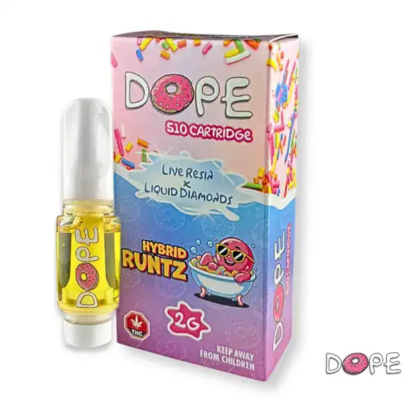 DOPE LIVE RESIN X LIQUID DIAMONDS VAPE CART - RUNTZ (2 GRAM)
