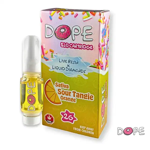 DOPE LIVE RESIN X LIQUID DIAMONDS VAPE CART - SOUR TANGIE ORANGE (2 GRAM)