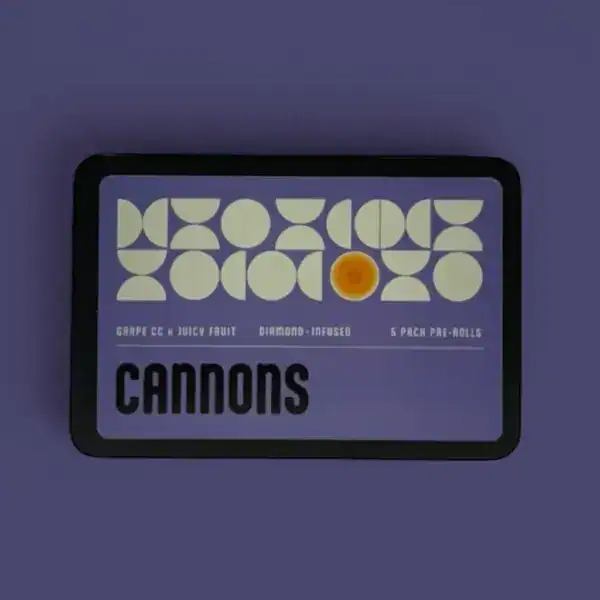 CANNONS INFUSED PRE-ROLLS - GRAPE CREAM CAKE X JUICY FRUIT (5 PACK)