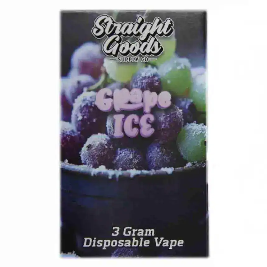 STRAIGHT GOODS DISPOSABLE VAPE - GRAPE ICE (3 GRAM) - Canna Craft Collective