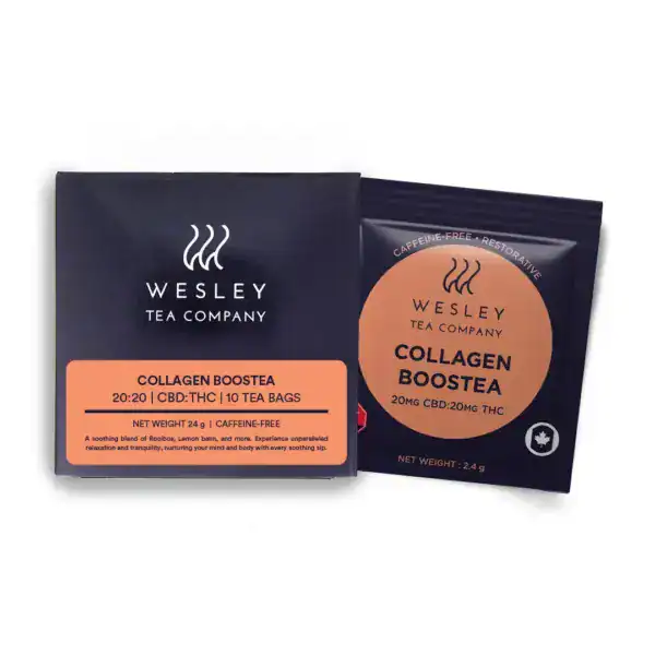 WESLEY TEA BAG - COLLAGEN BOOSTEA (20-MG-THC + 20-MG-CBD)