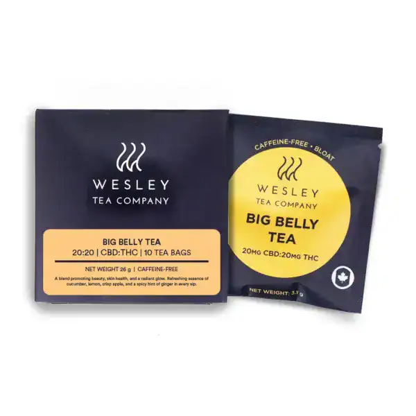 WESLEY TEA BAG - BIG BELLY TEA (20-MG-THC + 20-MG-CBD)