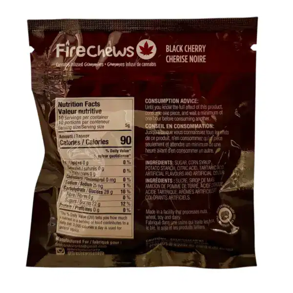 FIRE CHEWS - (1000-MG-THC) BLACK CHERRY