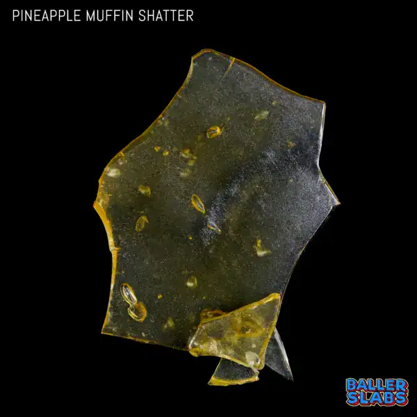 CannaCollective_Shatter_PineappleMuffin BALLER SLAB SHATTER - PINEAPPLE MUFFIN (5 gram)