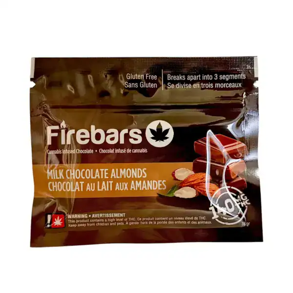 FIRE BARS - (140-MG-THC) MILK CHOCOLATE ALMOND