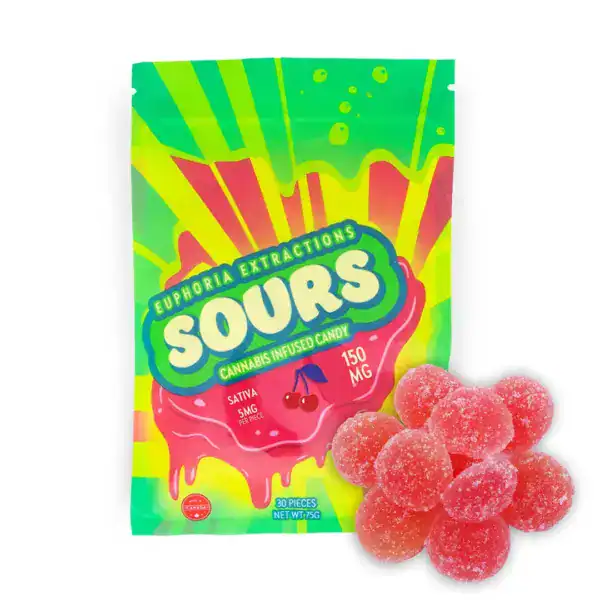 EUPHORIA SOURS - (150-MG-THC) SOUR CHERRY SATIVA