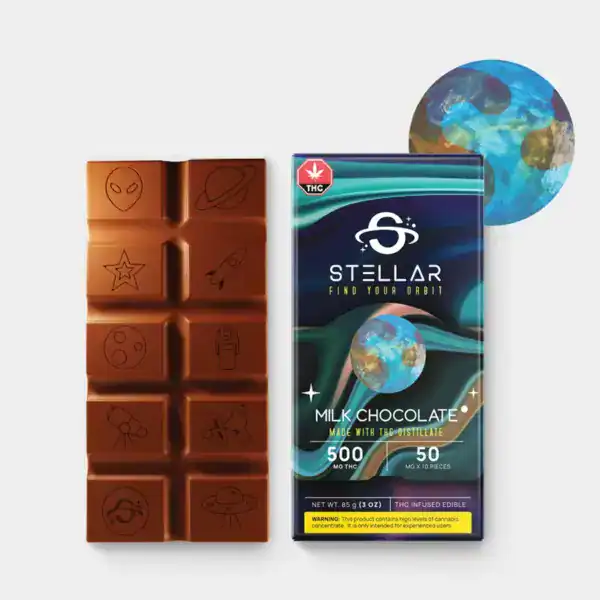 STELLAR CHOCOLATE BAR - (500-MG-THC) MILK CHOCOLATE