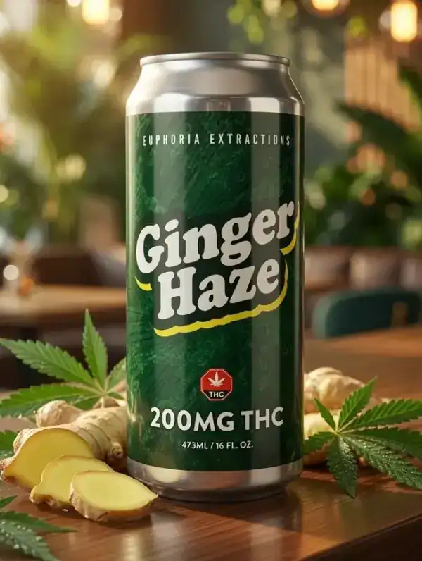 EUPHORIA BEVERAGE GINGER HAZE - (200-MG-THC)