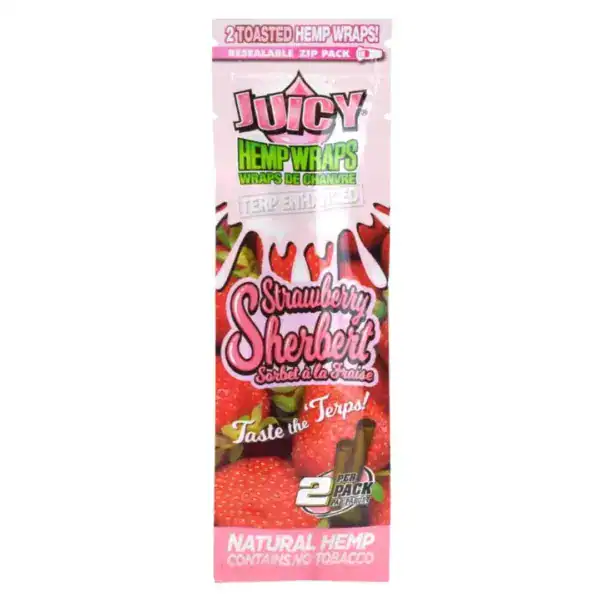 JUICY JAY HEMP WRAPS - STRAWBERRY SHERBERT