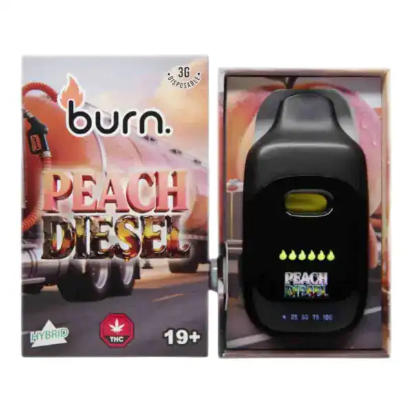 BURN DISPOSABLE VAPE – PEACH DIESEL (3 GRAM)